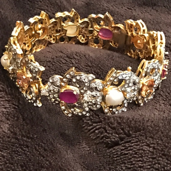 Bangle multi color stones and zircon beautiful - Picture 1 of 8